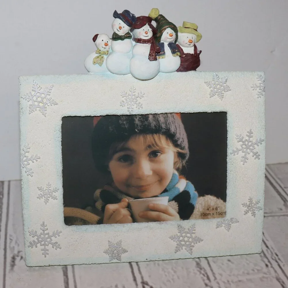 ⛄ Snowman Photo Frame · 4x6
